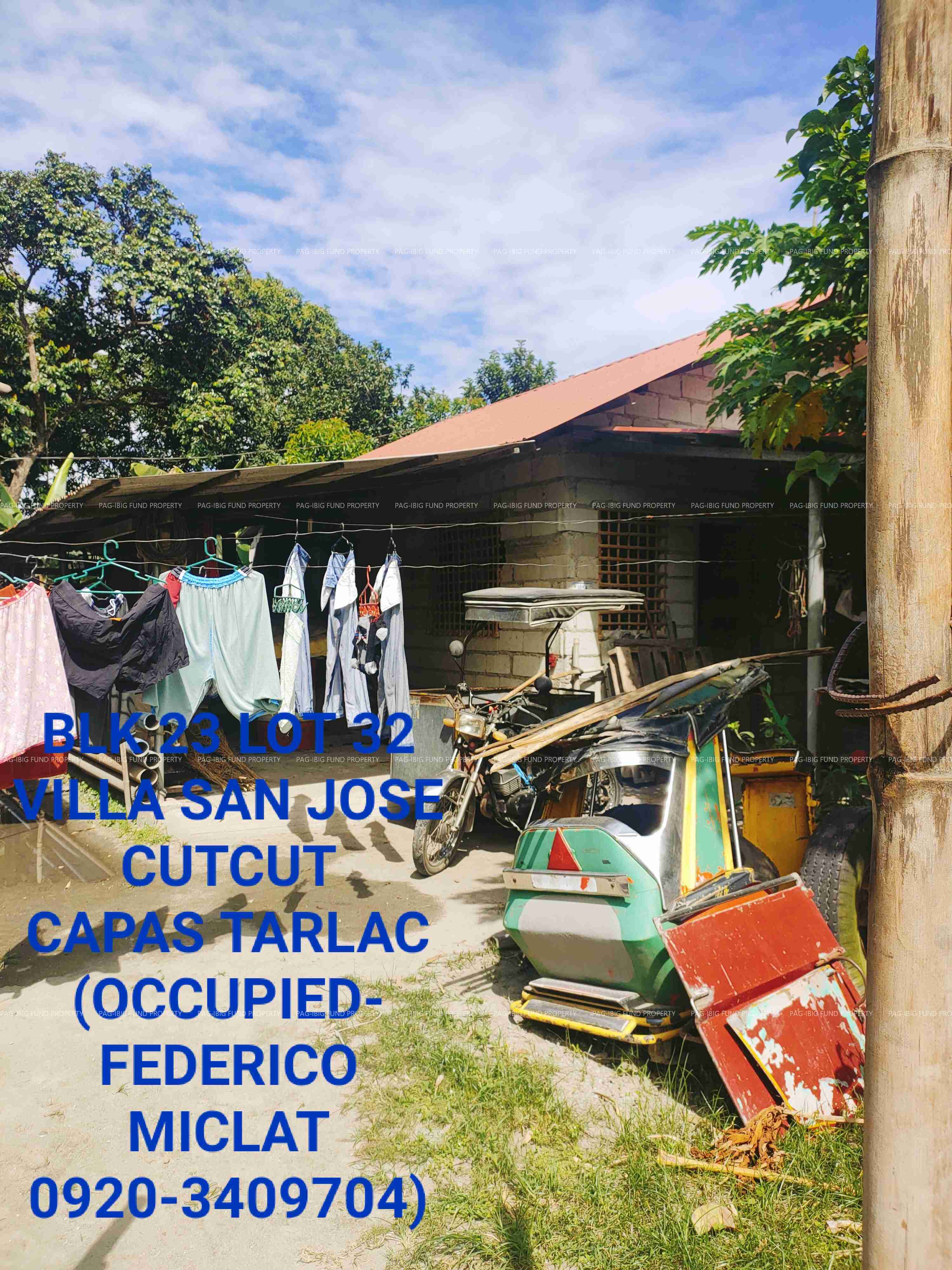 Image for Lot 32 Blk. 23 Villa San Jose Subdivision Cutcut 1st, Capas, Tarlac, 2315