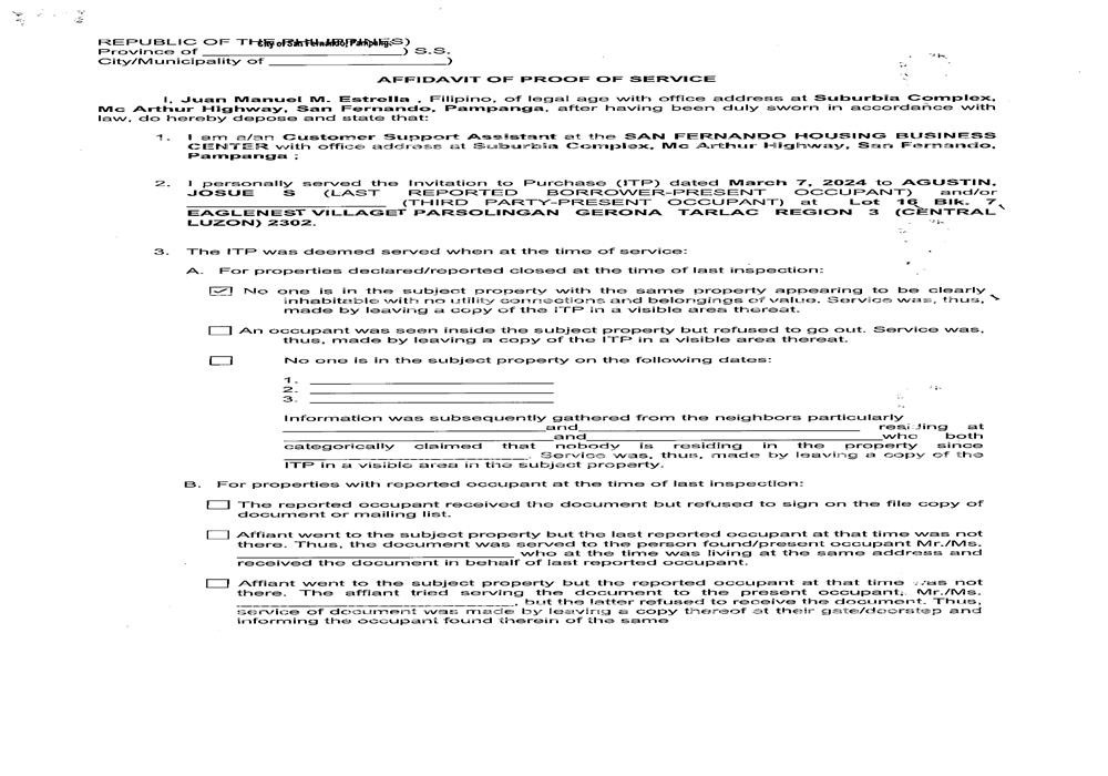 Image for Lot 16 Blk. 7 Eaglenest Village Parsolingan, Gerona, Tarlac, 2302
