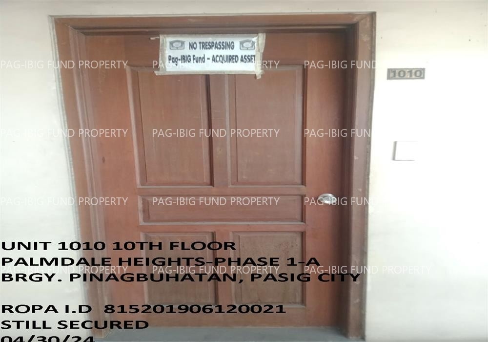 Image for Unit 1010 10th Flr. Palmdale Heights Condominium Pinagbuhatan, Pasig City, NCR, Second District, 1602