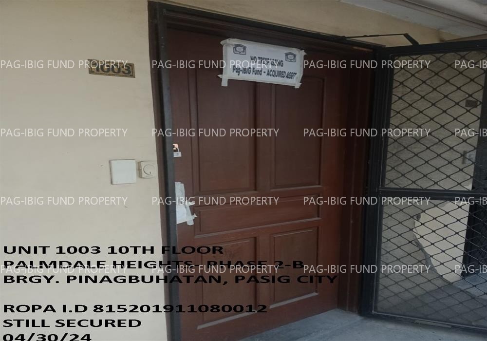 Image for Unit Unit 1003 10th Flr. Phase 2-B Sandoval Ave. Palmdale Heights Pinagbuhatan, Pasig City, NCR, Second District, 1602