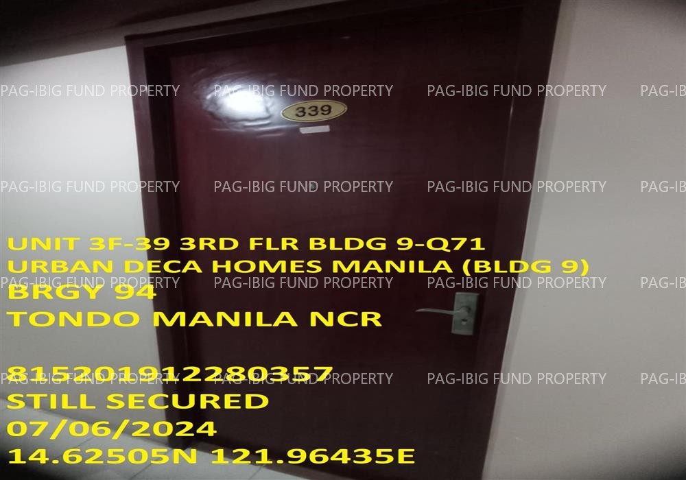 Image for Unit 3F-39 3rd Flr. 9-Q71 Urban Deca Homes Manila (Bldg 9) Barangay 94, Tondo I/II, NCR, City of Manila, First District, 1012