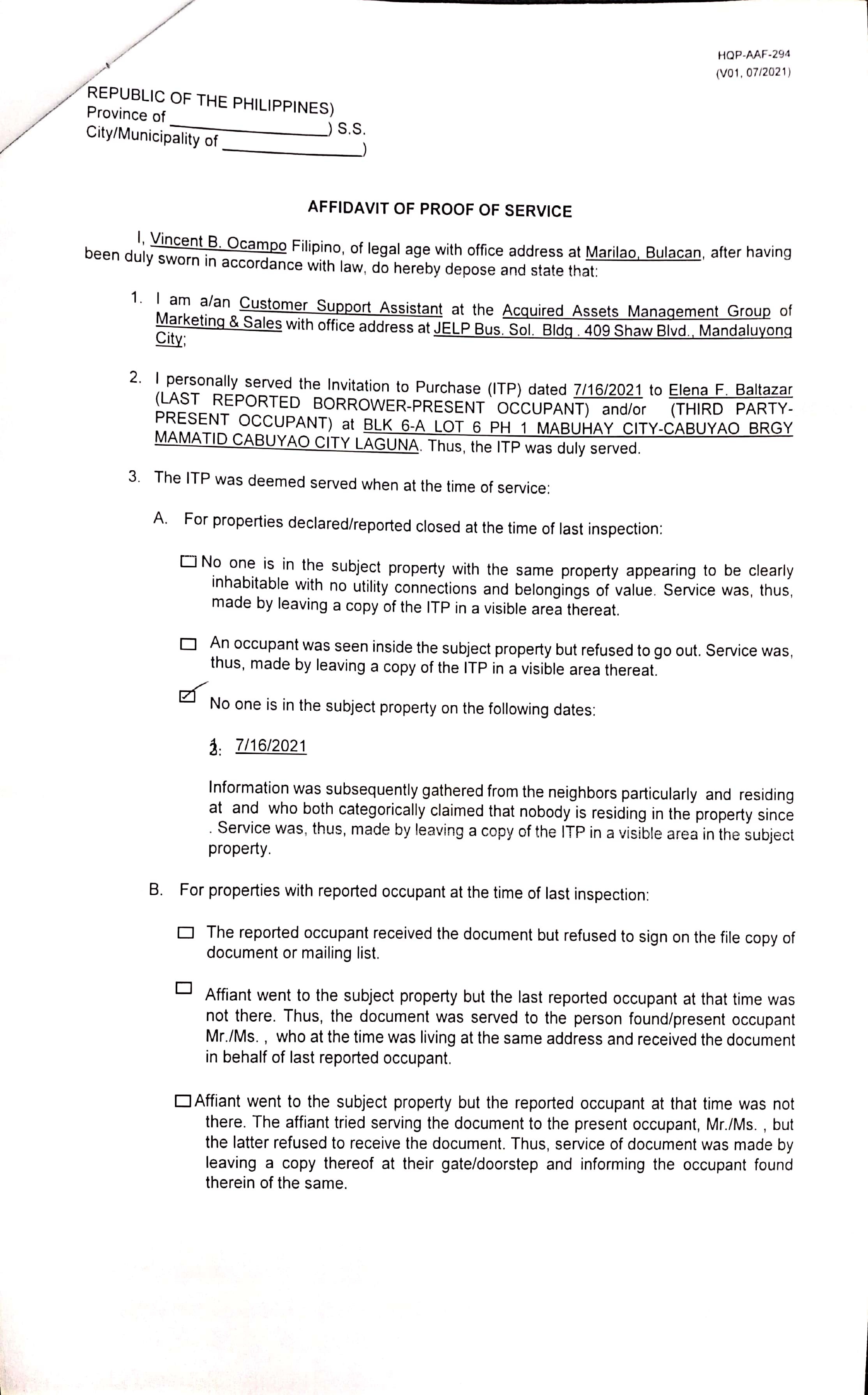 Image for Lot 6 Blk. 6-a Phase 1 Mabuhay City-Cabuyao Baclaran, Cabuyao, Laguna, 4025