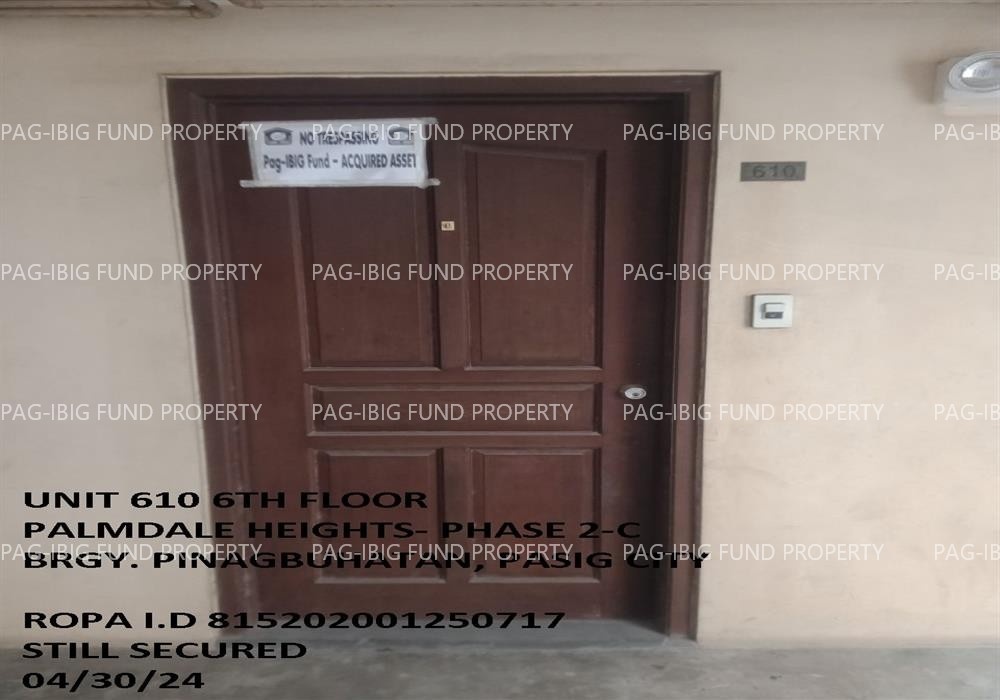 Image for Unit 610 611 6th Flr. Phase 2-C Palmdale Heights Condominium Pinagbuhatan, Pasig City, NCR, Second District, 1602