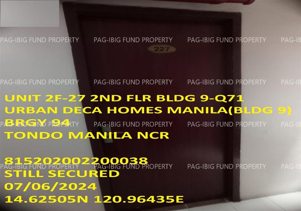 Image for Unit 2F-27 2nd Flr. 9-Q71 Urban Deca Homes Manila (Bldg 9) Barangay 94, Tondo I/II, NCR, City of Manila, First District, 1012