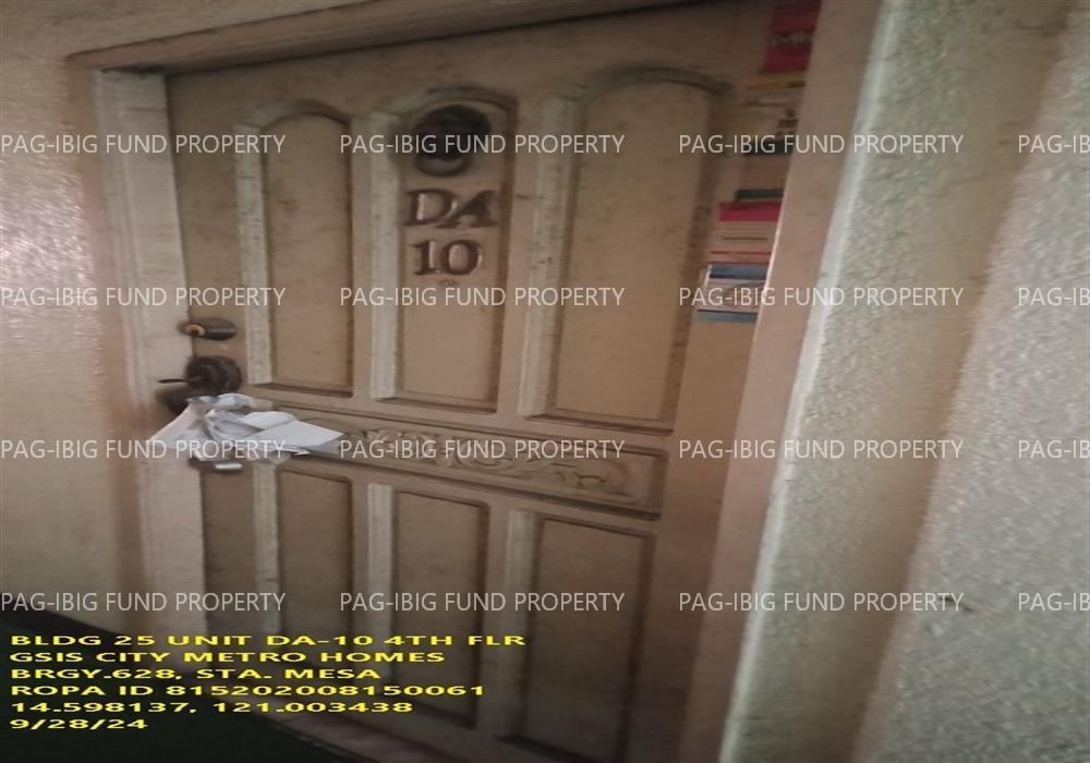 Image for Unit Da-10 4th Flr. Bldg 25 Gsis City Metro Homes Barangay 628, Sta. Mesa, NCR, City of Manila, First District, 1016