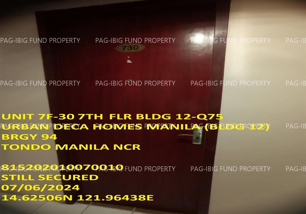 Image for Unit 7F-30 7th Flr. 12-Q75 Urban Deca Homes Manila (Bldg 12) Barangay 94, Tondo I/II, NCR, City of Manila, First District, 1012