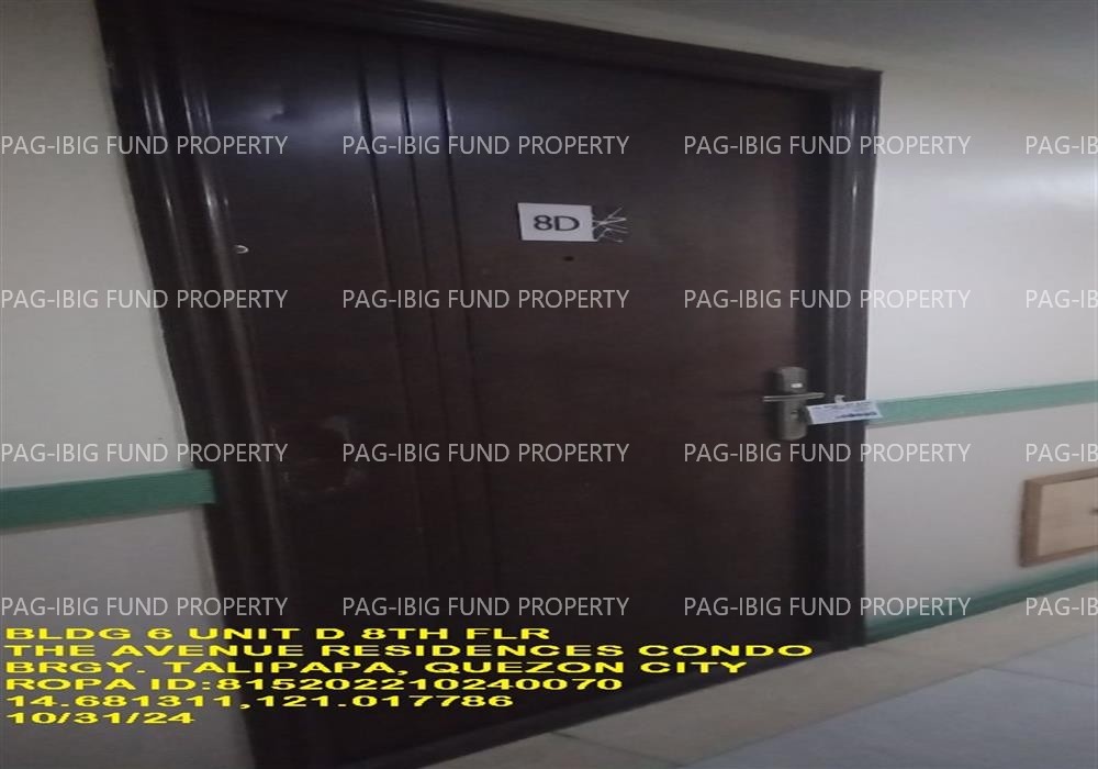 Image for Unit D 8th Flr. the Avenue Residences (Bldg 6) Talipapa, Quezon City, NCR, Second District, 1116