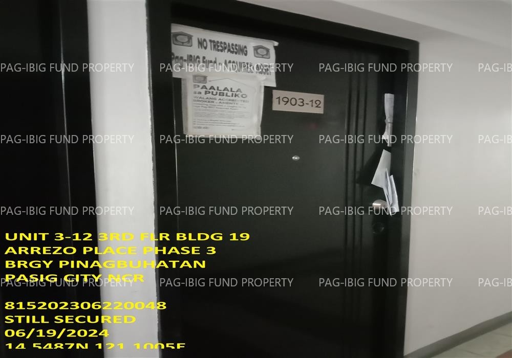 Image for Unit 3-12 3rd Flr. Phase 3 19 Arezzo Place Phase 3 Pinagbuhatan, Pasig City, NCR, Second District, 1602