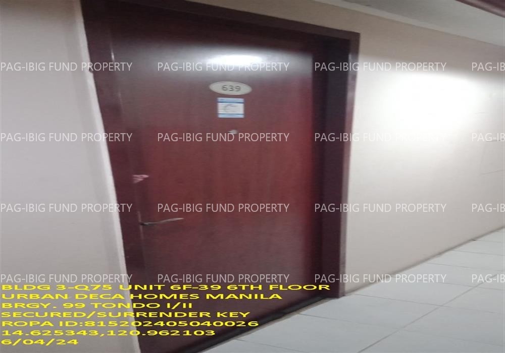 Image for Unit 6F-39 6th Flr. 3-Q75 Urban Deca Homes Manila (Building 1, 2, 3) Barangay 99, Tondo I/II, NCR, City of Manila, First District, 1012