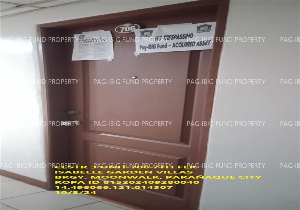 Image for Unit 706 7th Flr. Cluster 3 Isabelle Garden Villas Moonwalk, Parañaque City, NCR, Fourth District, 1709