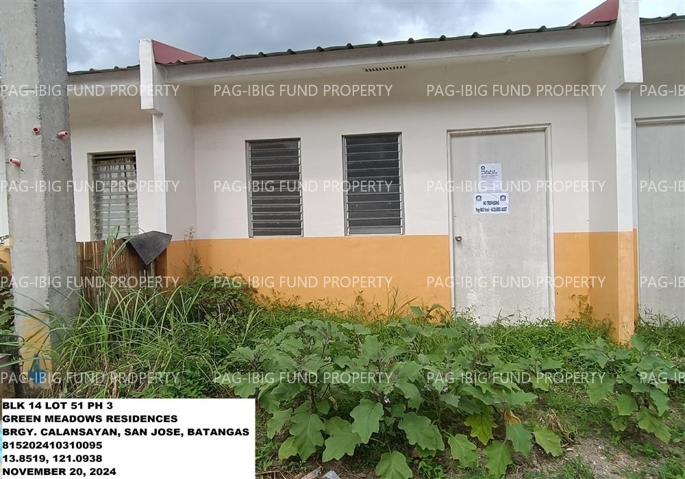 Image for Lot 51 Blk. 14 Phase 3 Green Meadows Residences Calansayan, San Jose, Batangas, 4227