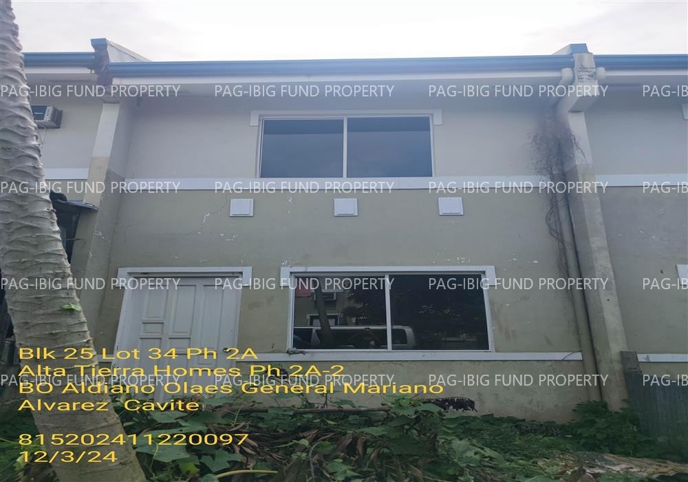 Image for Lot 34 Blk. 25 Phase 2A-2 Alta Tierra Homes Aldiano Olaes, Gen. Mariano Alvarez, Cavite, 4117