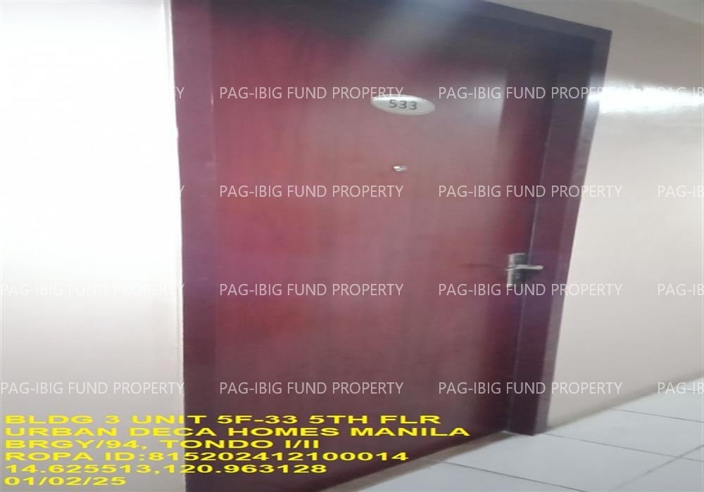 Image for Unit 5F-33 5th Flr. 3-Q75 Urban Deca Homes Manila Barangay 94, Tondo I/II, NCR, City of Manila, First District, 1012