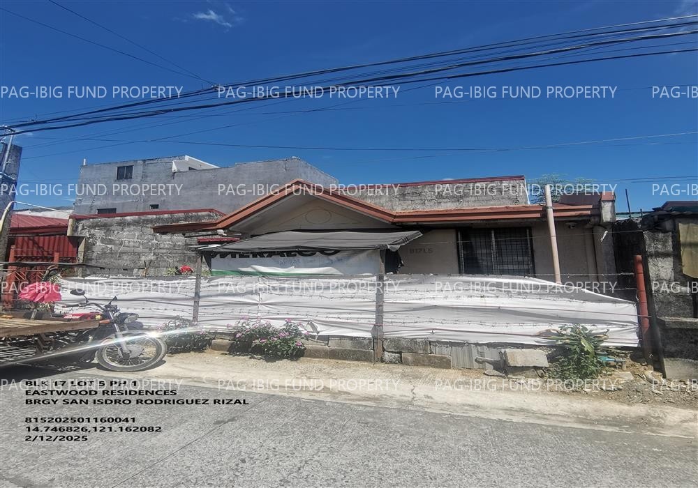 Image for Lot 5 Blk. 17 Phase 1 Eastwood Residences San Isidro, Rodriguez (Montalban), Rizal, 1860
