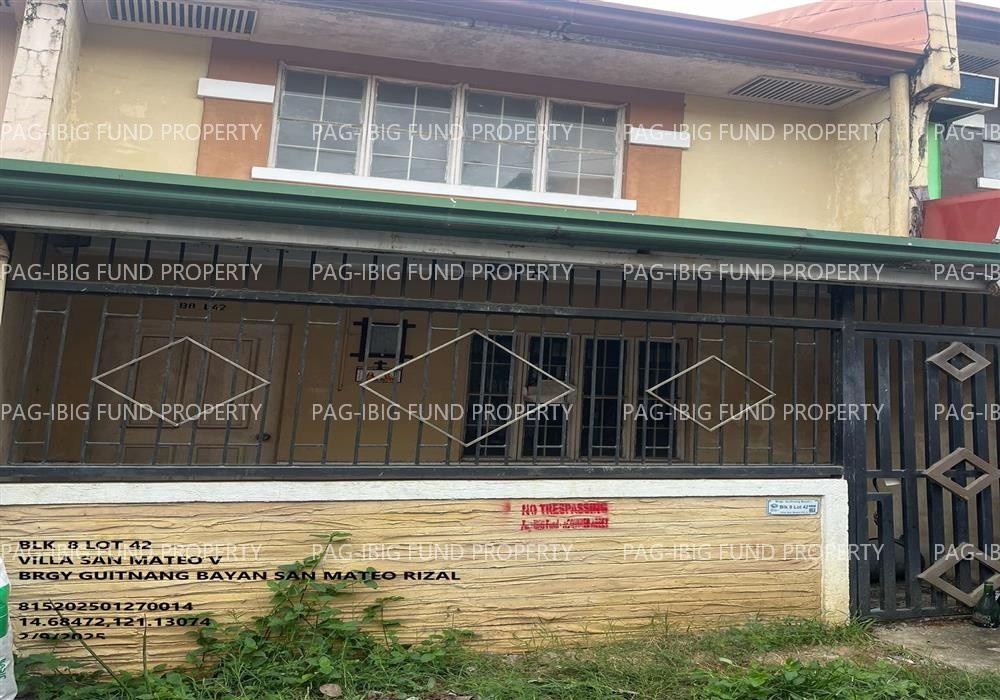 Image for Lot 42 Blk. 8 Villa San Mateo V Guitnang Bayan I (Pob.), San Mateo, Rizal, 1850