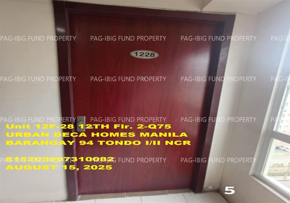 Image for Unit 12F-28 12th Flr. 2-Q75 Urban Deca Homes Manila Barangay 94, Tondo I/II, NCR, City of Manila, First District, 1012
