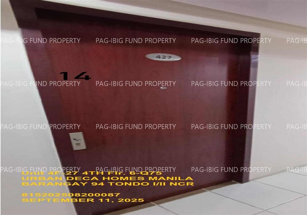 Image for Unit 4F-27 4th Flr. 6-Q75 Urban Deca Homes Manila Barangay 94, Tondo I/II, NCR, City of Manila, First District, 1012