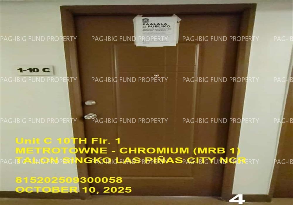 Image for Unit C 10th Flr. 1 Metrotowne - Chromium (Mrb 1) Talon Singko, Las Piñas City, NCR, Fourth District, 1747